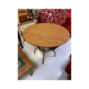 Mesa redonda forja tapa rattan