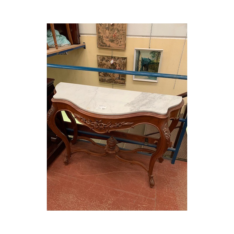 Consola isabelina tapa marmol