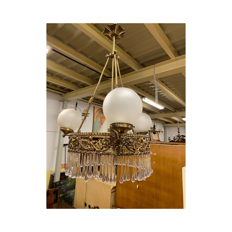 Lampara techo antigua con globos