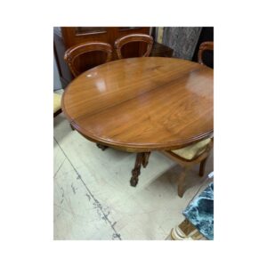 Mesa comedor oval victoriana madera caoba