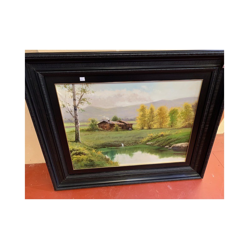 Oleo paisaje firmado marco holandes