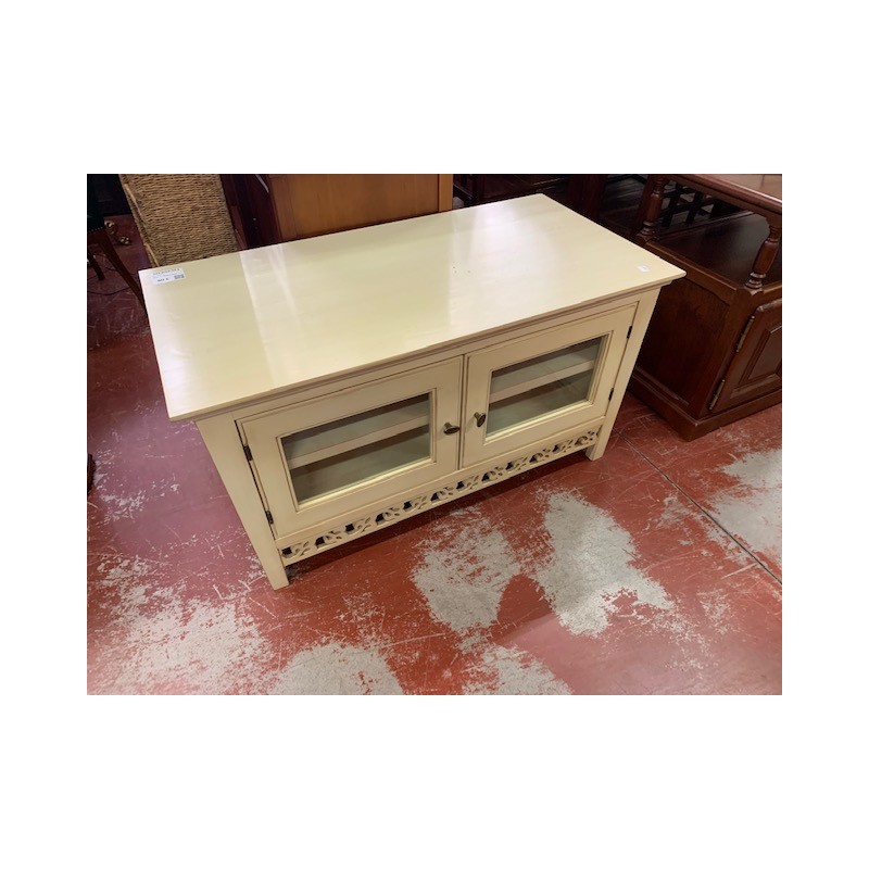 Mueble bajo tv blanco roto