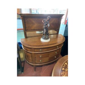 Comoda curva nogal con espejo