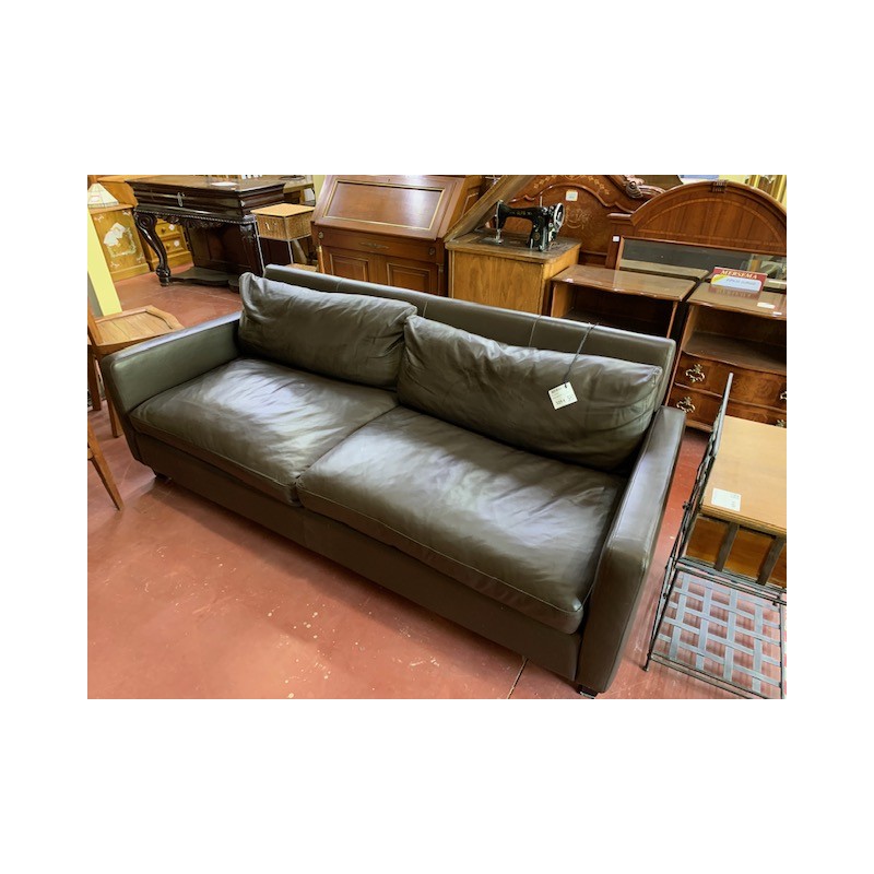 Sofa 3/p piel chocolate