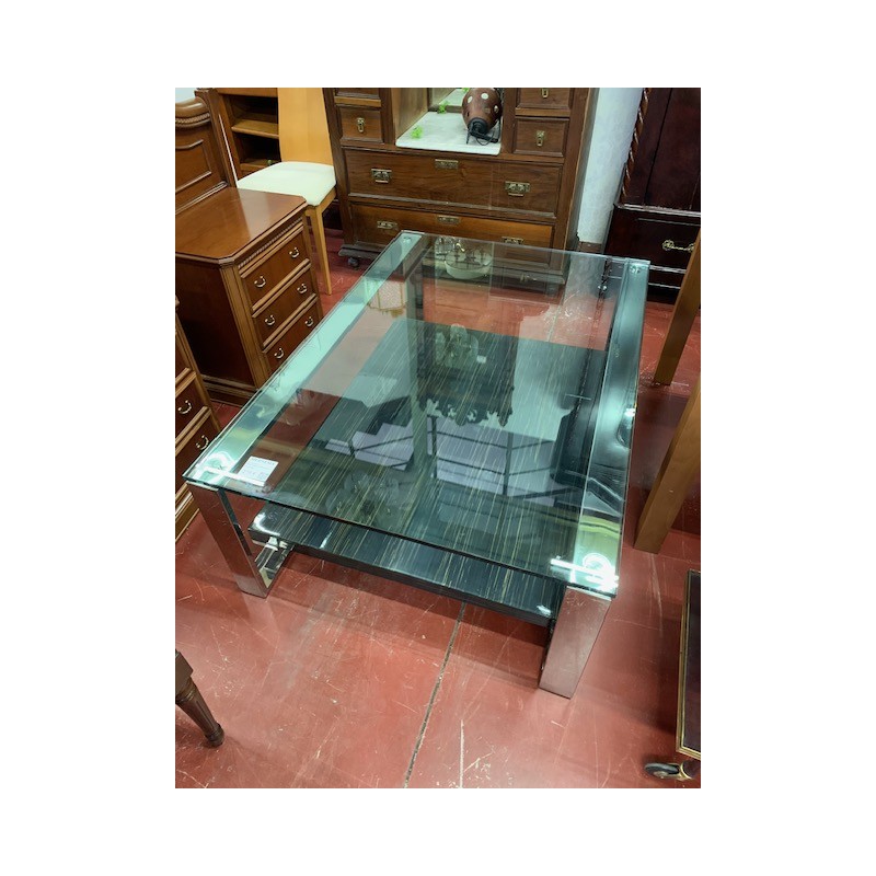 Mesa centro diseño cromada