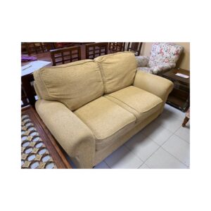 Sofa 2/p brazo curvo tap chenilla marron
