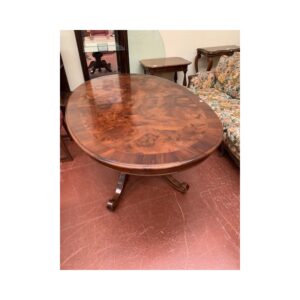 Mesa comedor ovalada lupa de nogal