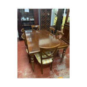 Mesa comedor cerezo extensible + 6 sillas