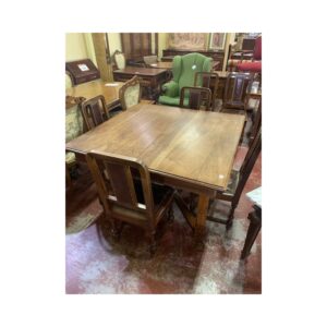 Mesa comedor antigua nogal + 6 sillas