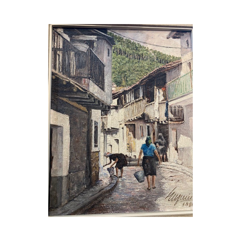 Oleo pueblo Pedro Bernardo 56x64