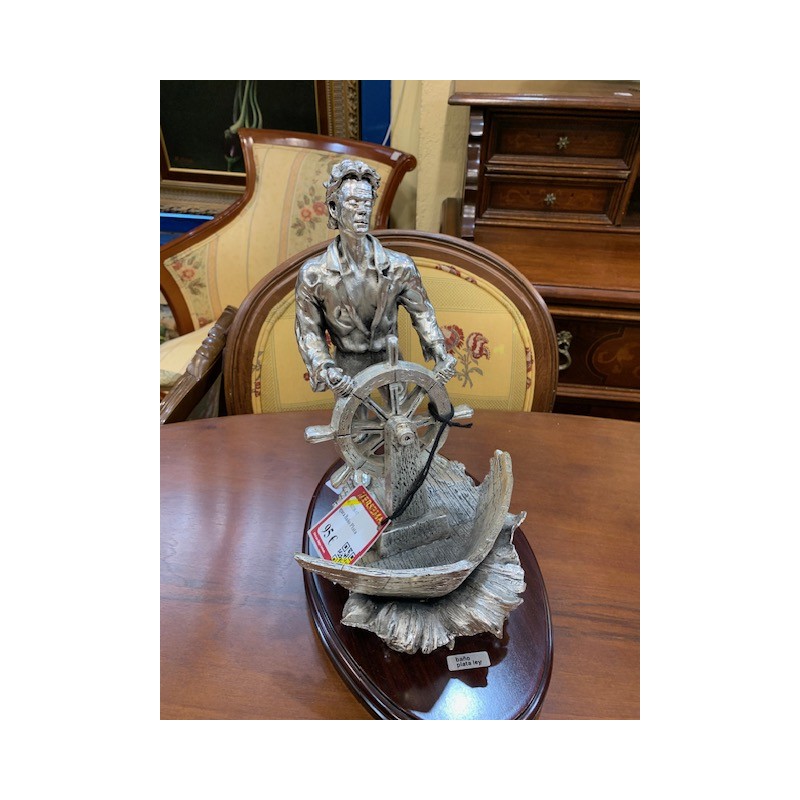 Figura marino baño plata de ley 34x30