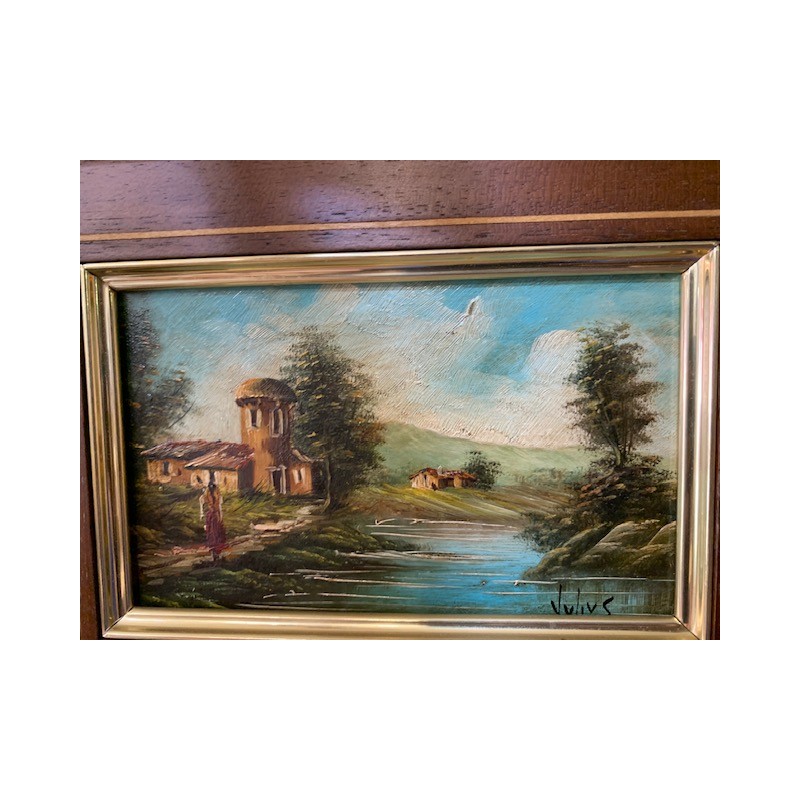Pareja de oleos sobre tabla 39x33