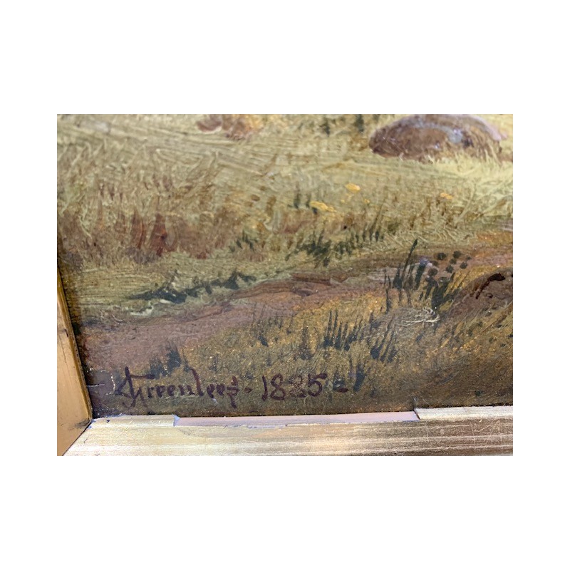Oleo antiguo marco raiz 56x42