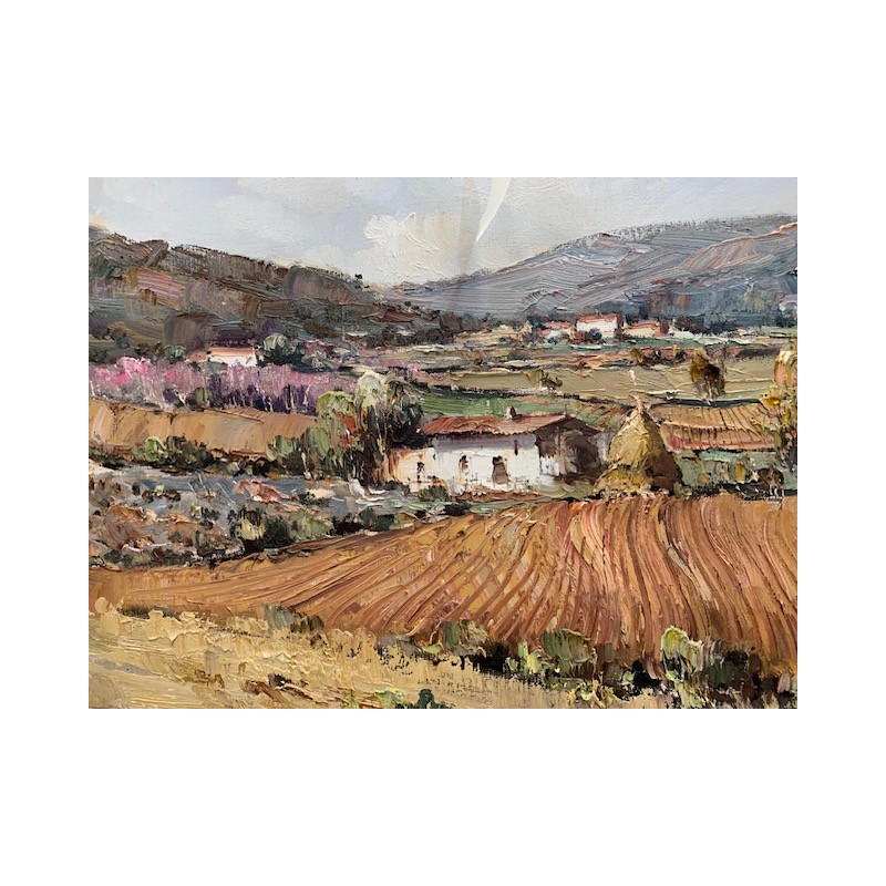 Oleo paisaje firmado Llopis 80x70