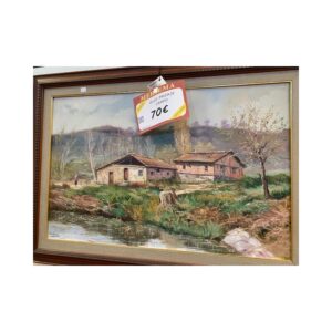 Oleo paisaje campo 110x78