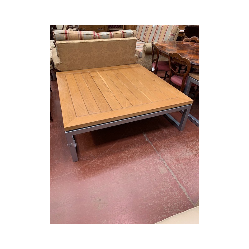 Mesa centro madera y metal + rincon