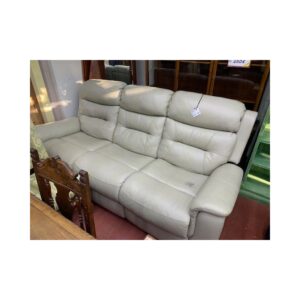 Sofa 3/p relax electrico en piel beige