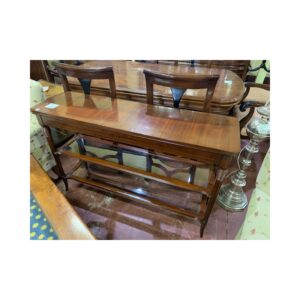 Consola clasica nogal 2 cristales