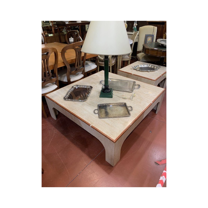 Mesa centro marmol travertino 4 patas