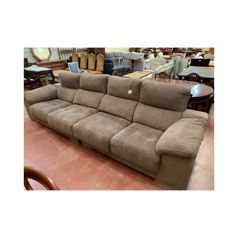 Sofa 4/p reclinable y basculante tap ante marron