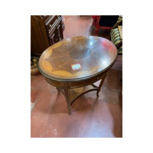 Velador oval nogal con marqueteria