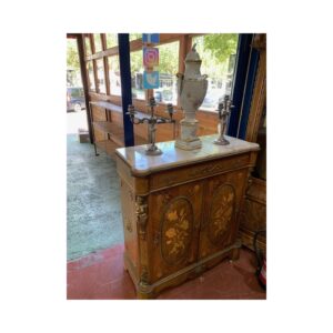 Entredos nogal con bronces y marqueteria