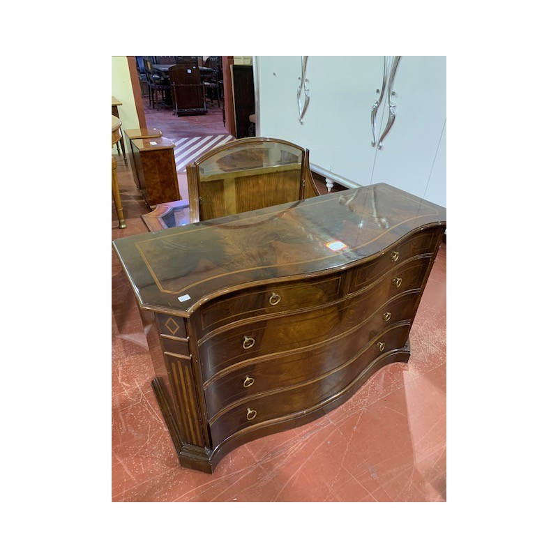 Comoda clasica nogal con espejo triptico