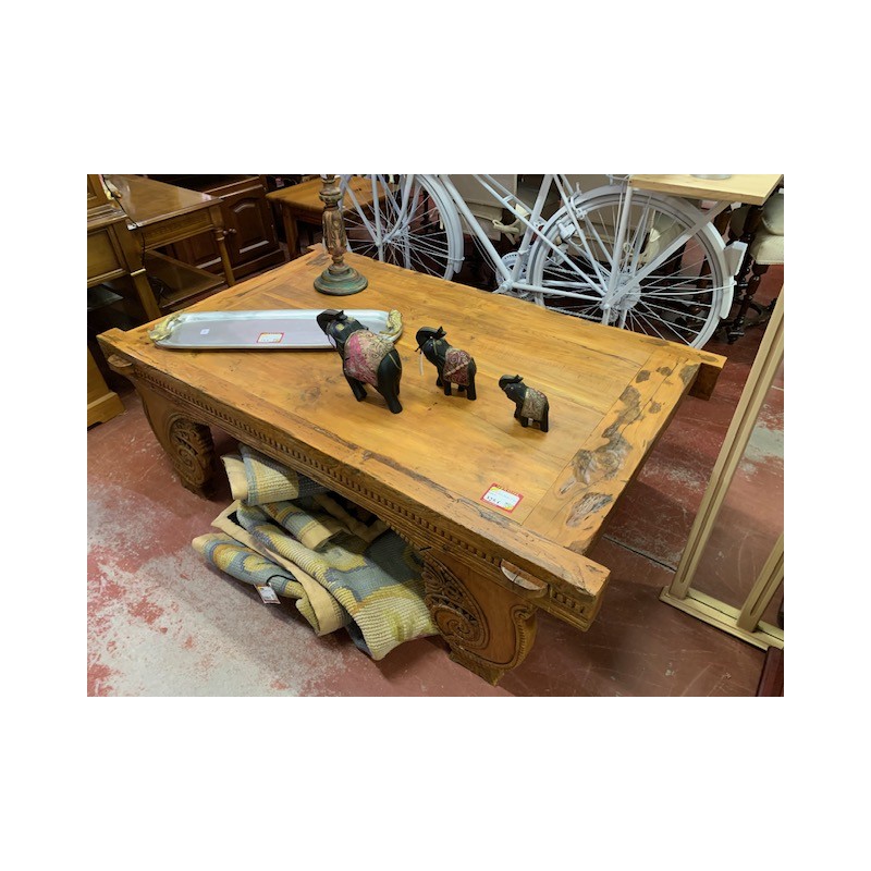Mesa centro balinesa tapa madera