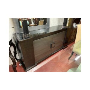 Aparador moderno gris y plata