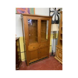 Vitrina rustica 2/p madera y forja